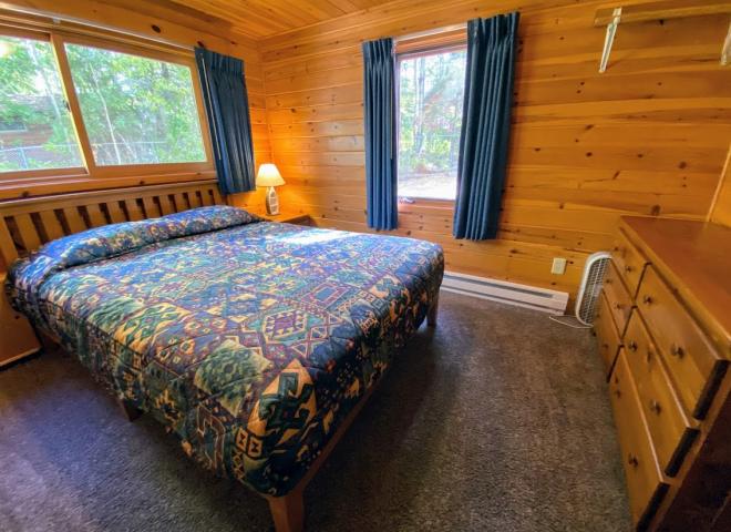 Master bedroom with a queen bed and ensuite bathroom.